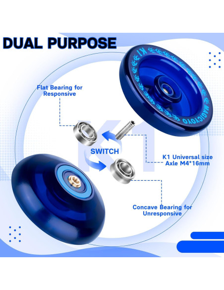 Paquete de 2 Yoyos MAGICYOYO K1 y V10 para Principiantes