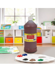 Pintura de Dedos Lavable School Smart Marrón 0.95L 2