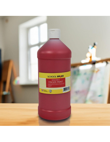 Pintura de Dedos Lavable School Smart Roja 1 Litro