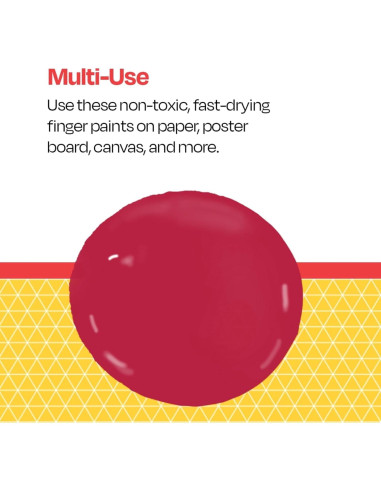 Pintura de Dedos Lavable School Smart Roja 1 Litro