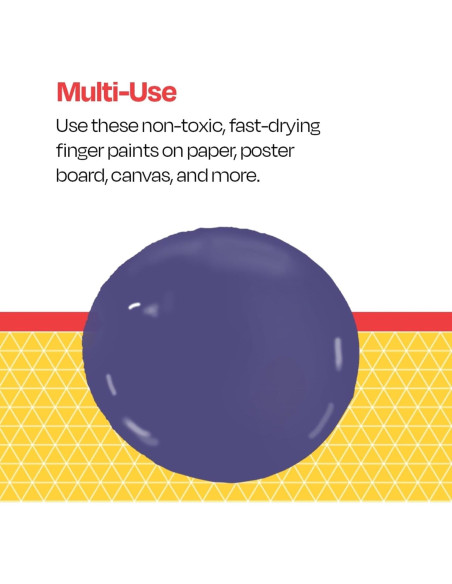 Pintura de Dedos Lavable School Smart Púrpura 0.95L
