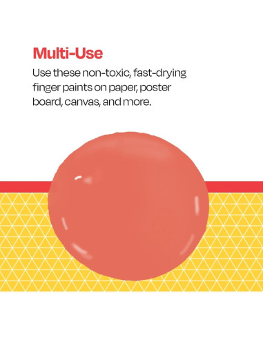 Pintura de Dedo Lavable School Smart Naranja 0.95L