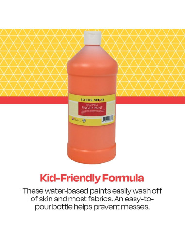 Pintura de Dedo Lavable School Smart Naranja 0.95L