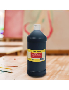 Pintura de Dedos Lavable School Smart Negra 0.95L 2