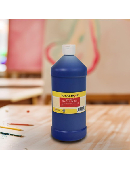 Pintura de Dedos Lavable School Smart Azul 0.95L