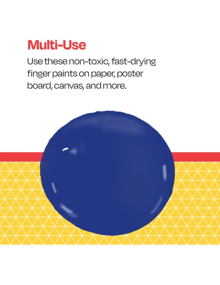 Pintura de Dedos Lavable School Smart Azul 0.95L