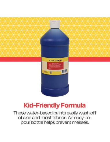 Pintura de Dedos Lavable School Smart Azul 0.95L