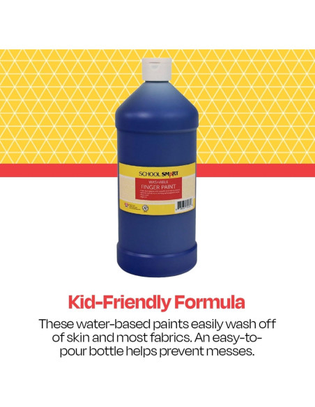 Pintura de Dedos Lavable School Smart Azul 0.95L