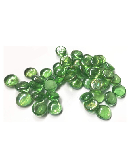 Piedra de gema de vidrio Liying 0,91 kg canicas verdes