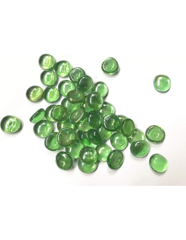 Piedra de gema de vidrio Liying 0,91 kg canicas verdes