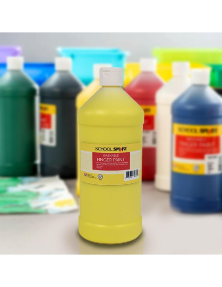 Pintura de Dedo Lavable School Smart Amarillo 0.95L