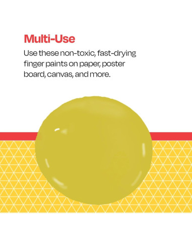 Pintura de Dedo Lavable School Smart Amarillo 0.95L