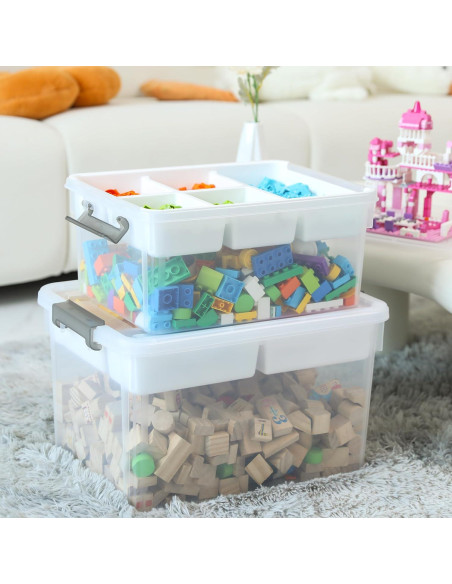 Caja de Almacenamiento Plástica ITYLIFE 17L con Bandeja Extraíble