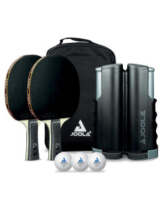 Red de Ping Pong Retráctil JOOLA Deluxe con Raquetas y Pelotas