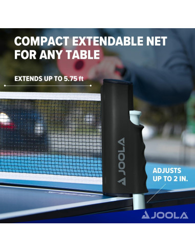 Red de Ping Pong Retráctil JOOLA Deluxe con Raquetas y Pelotas