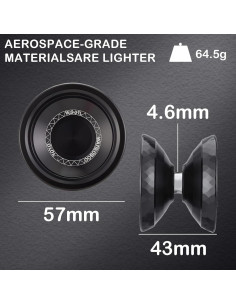 Yoyo Profesional WATIEOBOO Metal No Responsivo 55mm 2