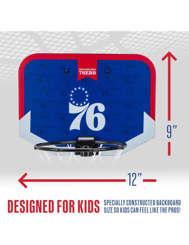 Aro de Baloncesto Mini Franklin Sports NBA Philadelphia 76ers