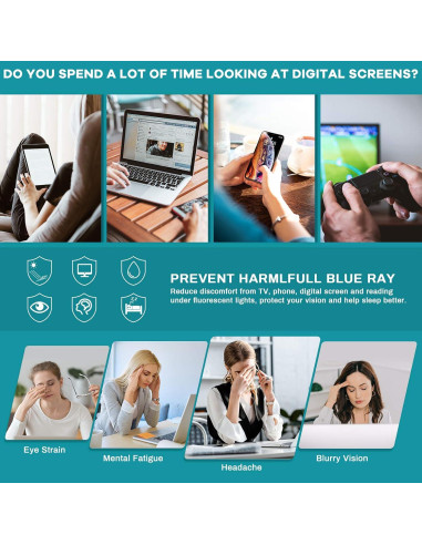 Gafas de luz azul Gaoye para mujer - 99% bloqueo UV400