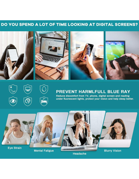 Gafas de luz azul Gaoye para mujer - 99% bloqueo UV400