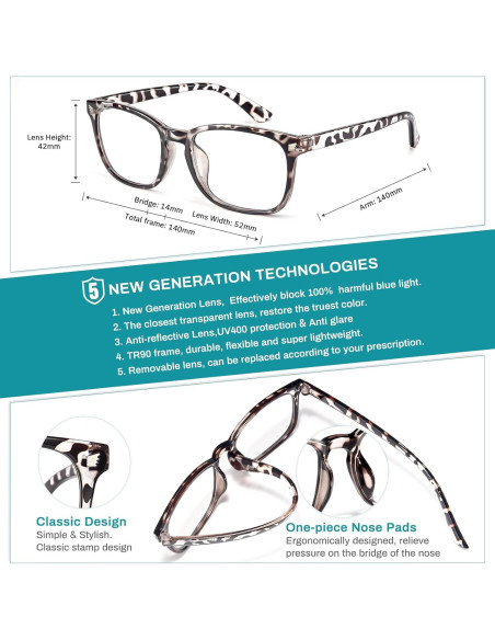 Gafas de luz azul Gaoye para mujer - 99% bloqueo UV400