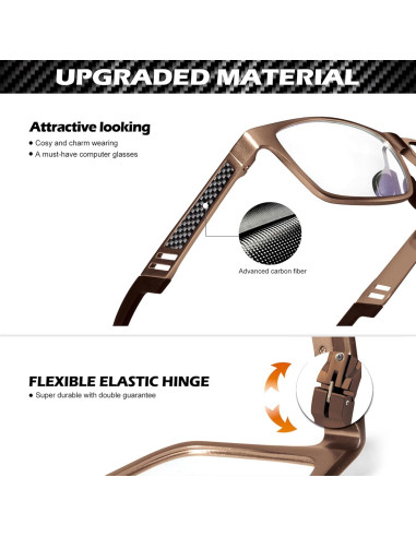 Gafas de Luz Azul ANYLUV 03-Té Marrón Protección Diaria