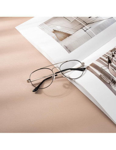 Gafas de Luz Azul GUDVUE Aviador Redondas UV400 Anti Reflejos