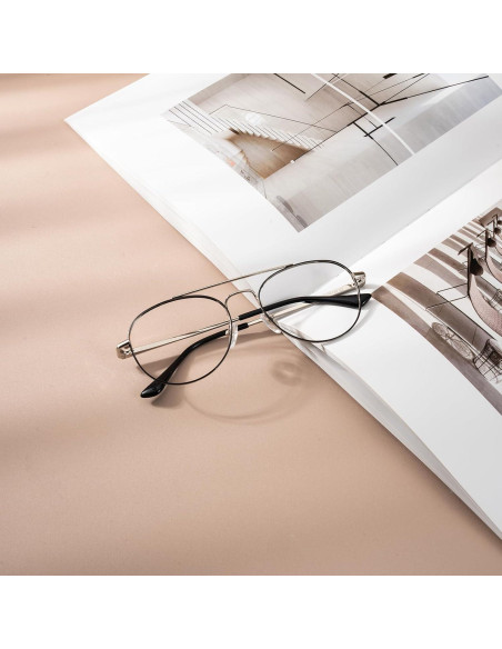 Gafas de Luz Azul GUDVUE Aviador Redondas UV400 Anti Reflejos