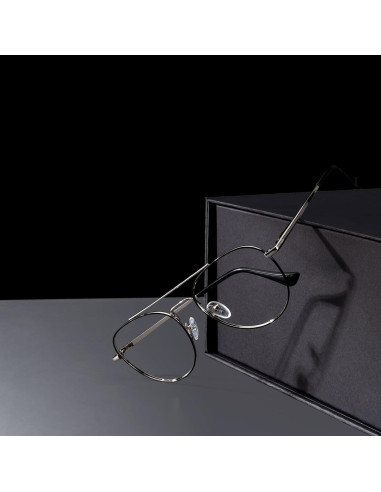 Gafas de Luz Azul GUDVUE Aviador Redondas UV400 Anti Reflejos