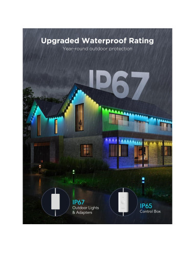 Luces LED RGBIC Govee Pro 30.48m IP67 para Exterior