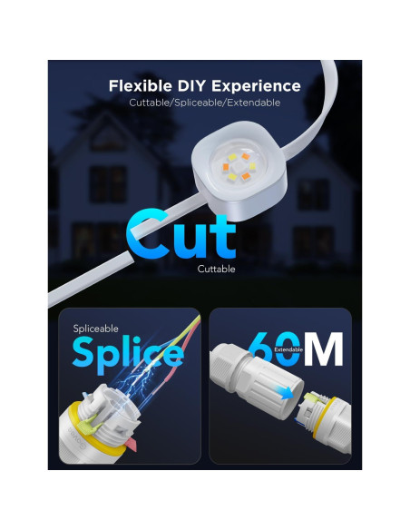 Luces LED RGBIC Govee Pro 30.48m IP67 para Exterior