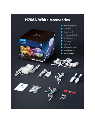 Luces LED RGBIC Govee Pro 30.48m IP67 para Exterior