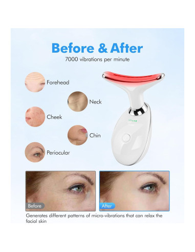 Masajeador Facial Sunpint ES-1081 7 Colores y Térmico