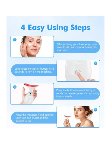 Masajeador Facial Sunpint ES-1081 7 Colores y Térmico