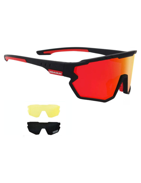 Gafas de sol deportivas GIEADUN con 3 lentes intercambiables