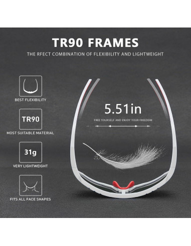 Gafas de sol deportivas GIEADUN con 3 lentes intercambiables