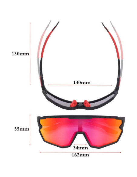 Gafas de sol deportivas GIEADUN con 3 lentes intercambiables