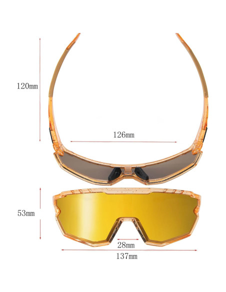 Gafas de sol deportivas GIEADUN con lentes intercambiables