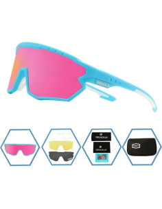 Gafas de sol deportivas GIEADUN con 3 lentes intercambiables 2