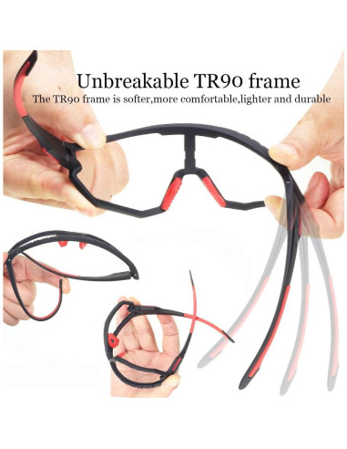 Gafas de sol deportivas GIEADUN con lentes intercambiables