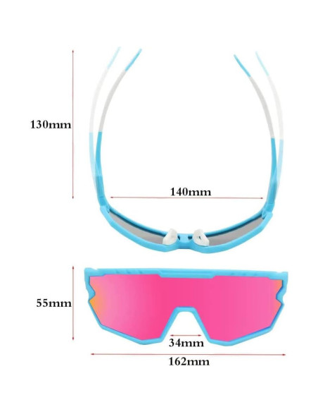 Gafas de sol deportivas GIEADUN con 3 lentes intercambiables