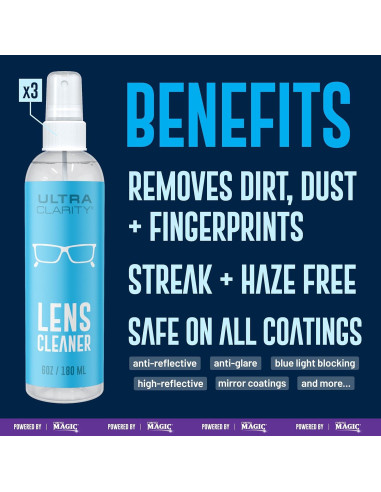 Limpiador de Lentes Nano Magic Ultra Clarity 3 Paquetes 177 ml
