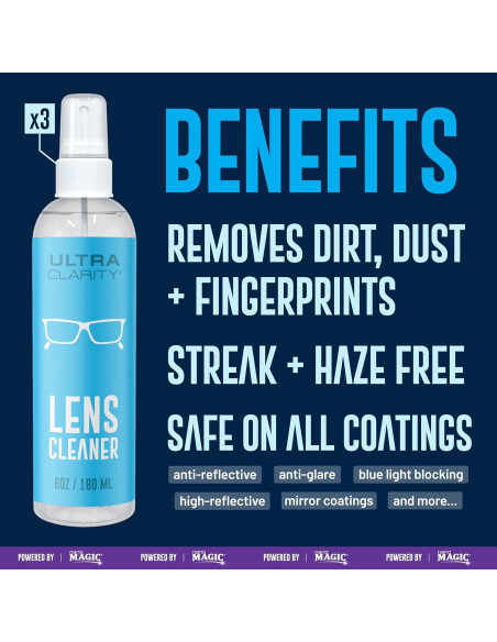 Limpiador de Lentes Nano Magic Ultra Clarity 3 Paquetes 177 ml