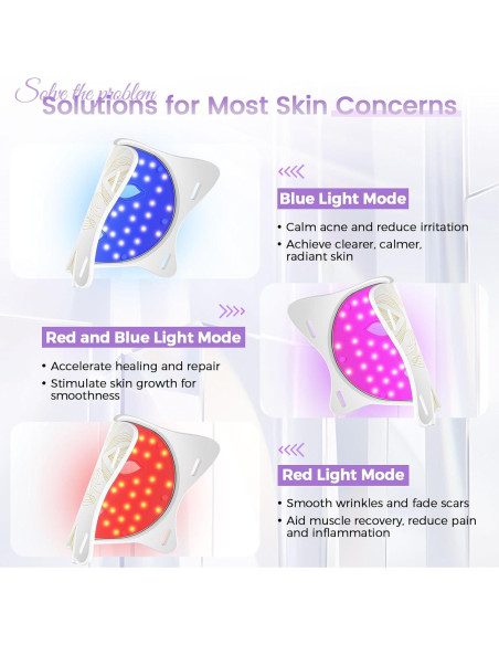 Máscara de Luz LED Lovsheme para Rejuvenecimiento Facial