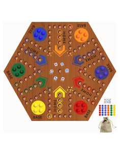 Juego de Mesa Aggravation Yuffiey Doble Lado 60 cm 24 Canicas