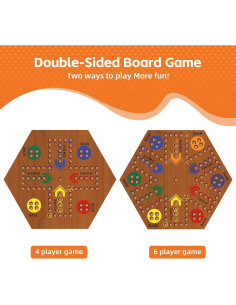 Juego de Mesa Aggravation Yuffiey Doble Lado 60 cm 24 Canicas 2