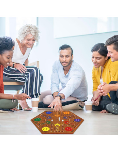 Juego de Mesa Aggravation Yuffiey Doble Lado 60 cm 24 Canicas