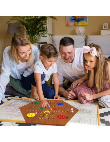 Juego de Mesa Aggravation Yuffiey Doble Lado 60 cm 24 Canicas