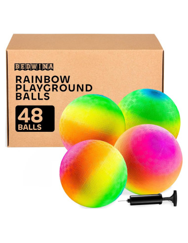 Pelotas de Juego Arcoíris Bedwina - 21.5 cm - 48 Pzs