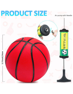 42 Mini Balones de Baloncesto PVC Oleitodh 12,7 cm Coloridos 2