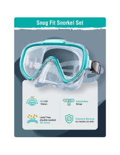 Conjunto de Snorkel Seovediary SS2-TMLV Antivaho Verde 2